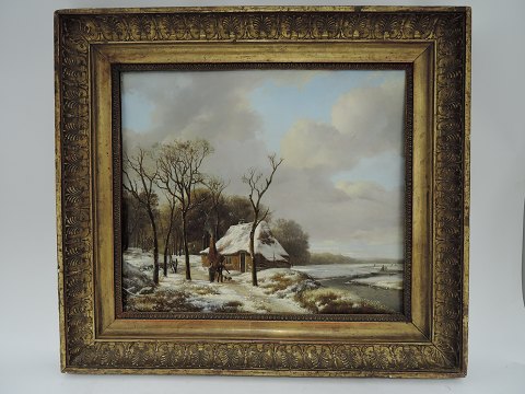 Hendrik van de sande Bakhuyzen(1795-1860)HollandVinter motiv