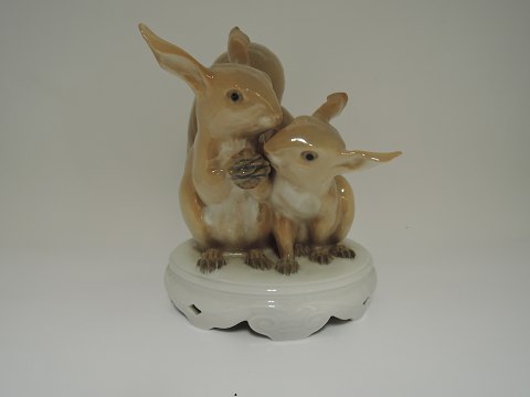 Royal Copenhagen
 Figure
 two squirrels
 model 416