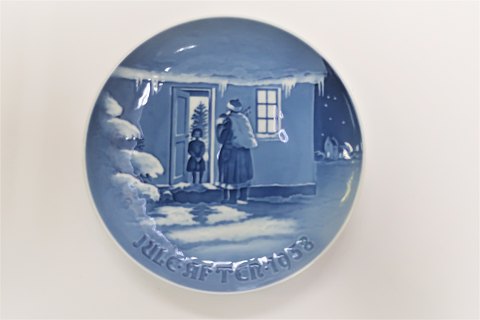 Bing & Grøndahl. Juleplatte 1958. Diameter 18 cm. (1 sortering)