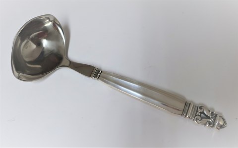 Georg Jensen. Silberbesteck. Sterling (925). König. Saucenlöffel mit Stahl. 
Länge 19 cm.