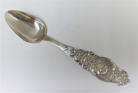 August Thomsen. Silber Weihnachtslöffel 1924. (830). Länge 17,5cm