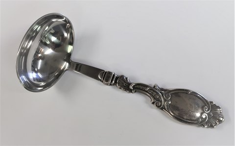 Silver sauce spoon with steel. Produced 1951. Length 18.5 cm