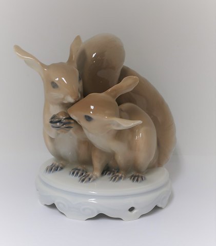 Royal Copenhagen. Two squirrel. Model # 416. Height 18 cm. (1 quality)