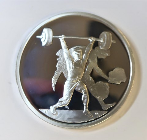 Greece. Silver 10 euro Olympics 2004. Weightlifter