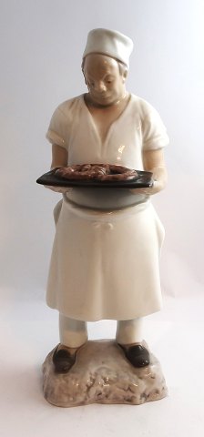Bing & Grøndahl. Porcelænsfigur. Bager. Model 2223. Højde 29 cm. (1 sortering)