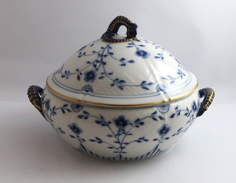 Bing & Grøndahl. Sommerfugl med guld. Lågfad. Højde 18 cm. Diameter 21 cm ( 1 
sortering )