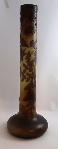 Emile Gallé. Jugendstilvase. Höhe 44,5 cm. Produziert 1905-1908