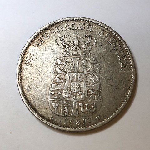 Dänemark. Friedrich VI. Silber 1 speciedaler 1833 KM