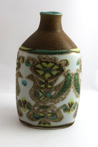 Aluminia. Baca Vase mit Vögeln. Nils Thorsson. Modell 713/3208. Höhe 18 cm. (4 
Wahl)