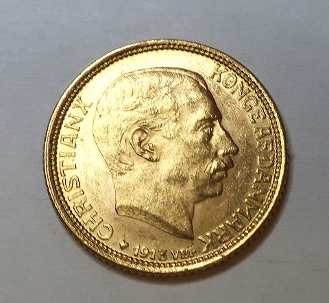 Danmark. Christian X. Guld 10 kr. fra 1913