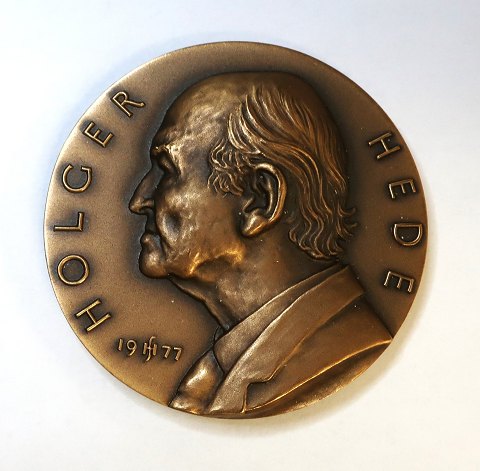 Dansk Numismatisk forening (DNF). Holger Hede bronze. Diameter 54 mm. No.86/500