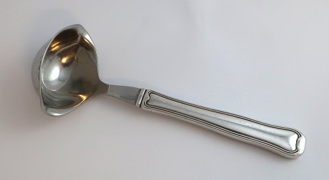 Georg Jensen. Sterlingsilber (925). Dobbeltriflet. Saucenlöffel mit Silbergriff. Länge 18,5 cm.