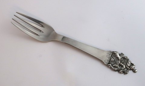 H. C. Andersen Abenteurgabel. Silberbesteck. Der Schweinehirt. Silber (830). Länge 15 cm.