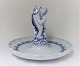 Aluminia Tranquebar 3050-1078. Large fajances centerpiece. Mermaid with fish. 
Diameter 31. Height 22.