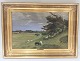 N P Mols 1859-1921. Painting. Cows at Rørvig. Painted 1906. Measures 32 * 50 cm. 
Dimensions with frame 44 * 61 cm