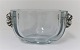 Crystal bowl with silver handle (925). Stamped DGH 925. Length 14 cm. Height 8 
cm.
