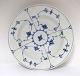 Royal Copenhagen. Musselmalet, riflet. Dyb tallerken. Model 165. Diameter  25 
cm.  (2 sortering)