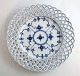 Royal Copenhagen. Blue Fluted Full Lace. Flat plate with open-work border. Model 
1097. Diameter 23,5 cm. (1 quality).