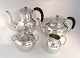 Hans Hansen. Sterling (925). Kaffee , tee Service. Bestehend aus Kaffeekanne, 
Teekanne, Zuckerdose und Sahnekännchen .Design, Karl Gustav Hansen. Model # 371