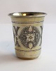 Russland. Kleiner Silberbecher (84). Höhe 4,5 cm. Durchmesser 4 cm. Hergestellt 
1891