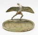 Fantastisk Stor Ferdinand Preiss Bronce Art Deco Figur "Batdancer". Produceret 1925. signeret. Koldmalet Bronce og grøn onyx base.