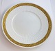 Königliches Kopenhagen. Fan mit Gold. Menüeteller. Modell 11519. Durchmesser 25,5 cm. (1 Wahl)